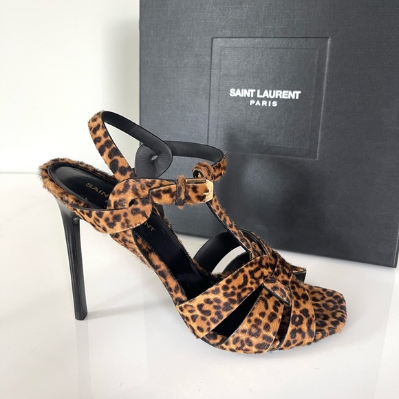 NEW AUTHENTIC SAINT LAURENT TRIBUTE SANDALS - Picture 11 of 16